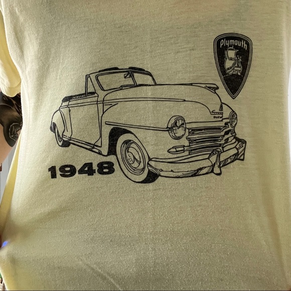 ❤️ Vintage Single Stitch ‘48 Plymouth T-Shirt - Picture 3 of 4